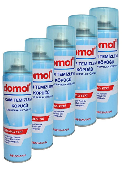 DOMOL Cam Ve Parlak Yüzeyler İçin Cam Temizleme Köpüğü 500 ml (5 Adet)