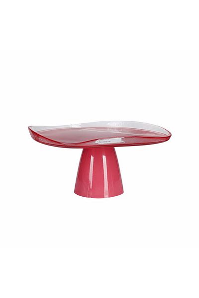 Porland Ripple Pink Footed Plate 28 cm