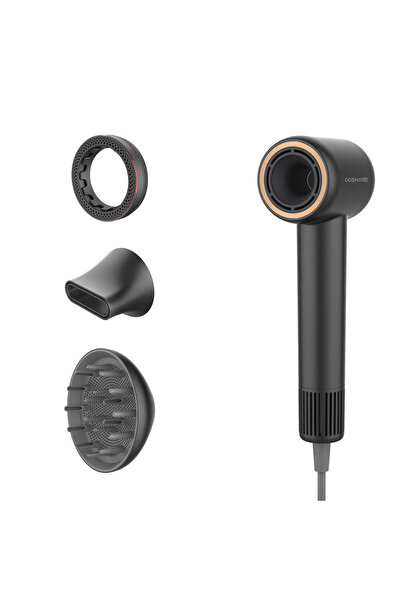 Coshare Saç Kurutma ve Fön Makinesi 1600W Coshare HD10E SuperFlow1 İyon Teknolojili Isı Dereceli Siyah