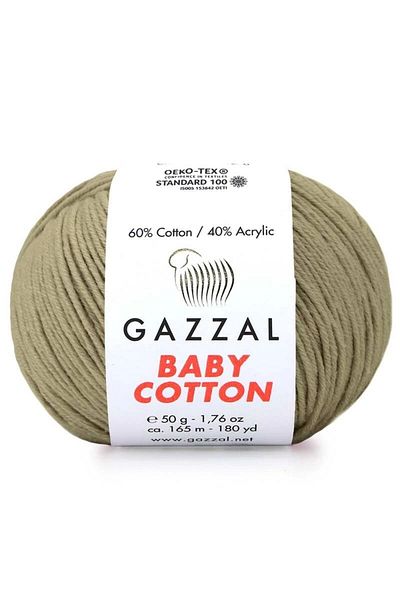 Gazzal Gazzal Baby Cotton Hand Knitted Yarn - Ανοιχτό πράσινο 3464