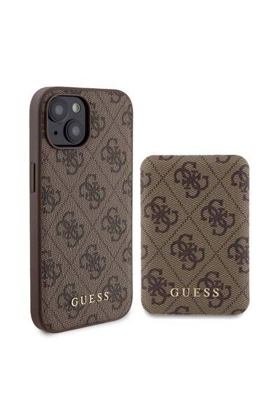 Guess iPhone 15 Uyumlu Kılıf Guess Lisanslı Magsafe Özellikli Kapak + Powerba...
