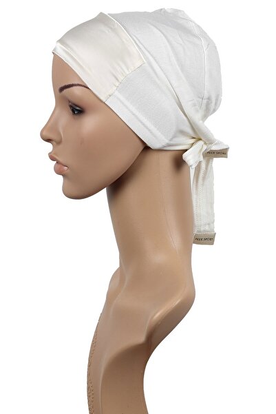 Eşarppark Likralı Saten Bone 2502-16 Ekru