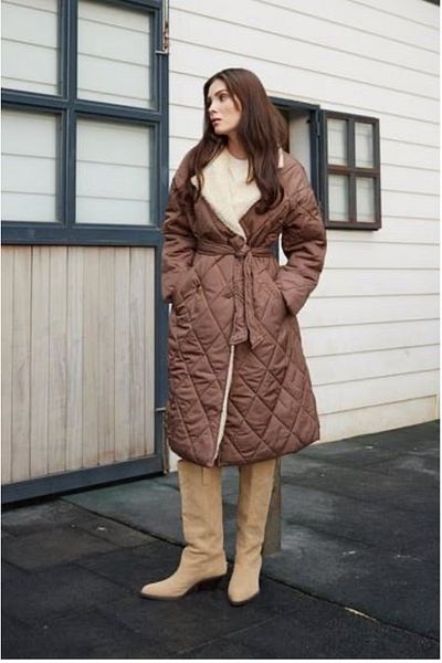 Mulberry Palton din blană matlasată
