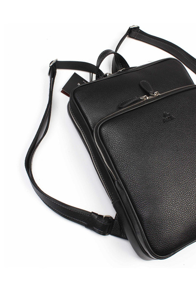 Aka Deri AKA LEATHER 905 100% GENUINE LEATHER BUSINESS BACKPACK WITH LAPTOP COMPARTMENT BLACK