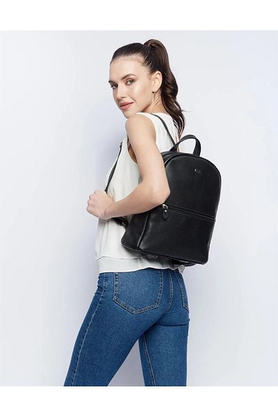 Aka Deri AKA LEATHER 332 RUCSAC AFACERI 100% PIELE VERITĂRĂ NEGRU