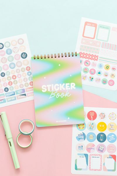 Matt Notebook Sticker Book 828 Colored Sticker Book