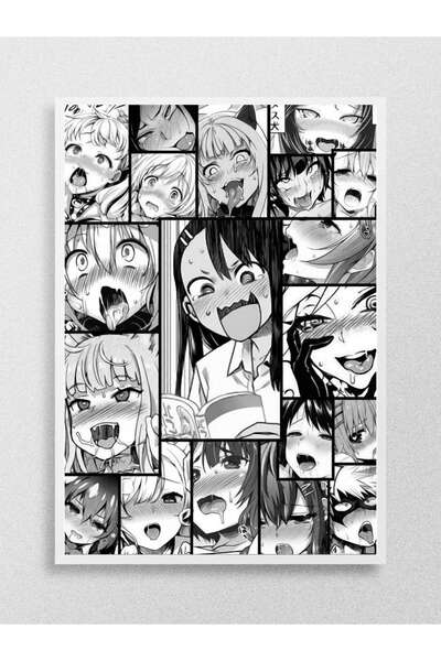 Mudi Store Ahegao poster 2 Anime Poster Çerçevesiz Yüksek Kalite Anime Duvar ...