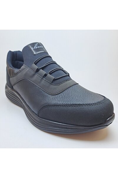 Lepons Pantofi sport negri casual confortabili pentru bărbați