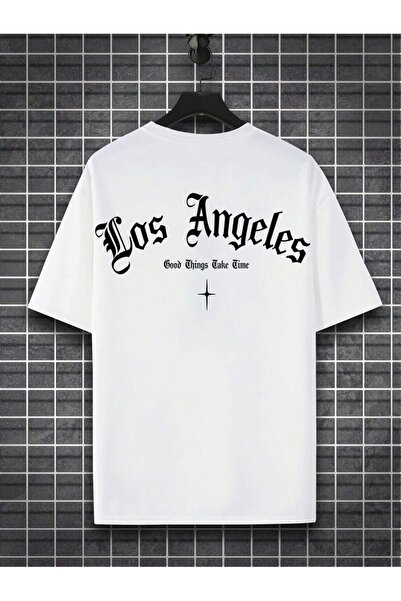 MOONBULL Ανδρικό μπλουζάκι Los Angeles Good Things Back με στάμπα Oversize