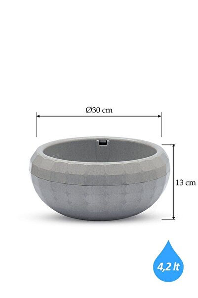 TEMMUZ HOME 4.2 Litre Aranjman Bitki Çiçek Kaktüs Sukulent Ve Bonsai Saksısı No3