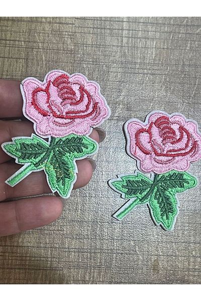 Gönülden Tasarım 7X7 CM FERĂȚĂ ADESIVĂ BORDURIȚĂ FLORE APPLICATĂ PATCH PATCH CUCEREȚĂ HOBBY ACCESORIUL ÎMbrăcămintei Roz