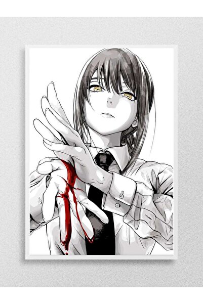 Mudi Store Chainsaw Man Makima Anime Poster Çerçevesiz Yüksek Kalite Anime Duvar Poster