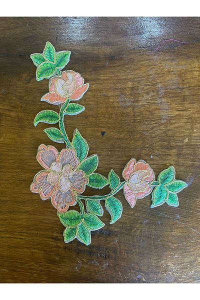 Gönülden Tasarım 9X22 CM FOLIE COPIABILĂ CU FERĂLĂ APPLICATĂ FLORE COLORATE PATCH PATCH ACCESORIUL PENTRU GEANTĂ