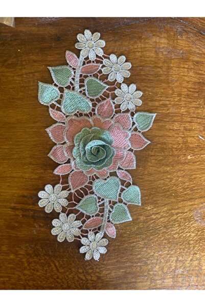 Gönülden Tasarım 27X13 CM VEZ, RELJEFNA RUŽA, APLIKACIJA, ZNAK, ZAŠITNI OZNAK...