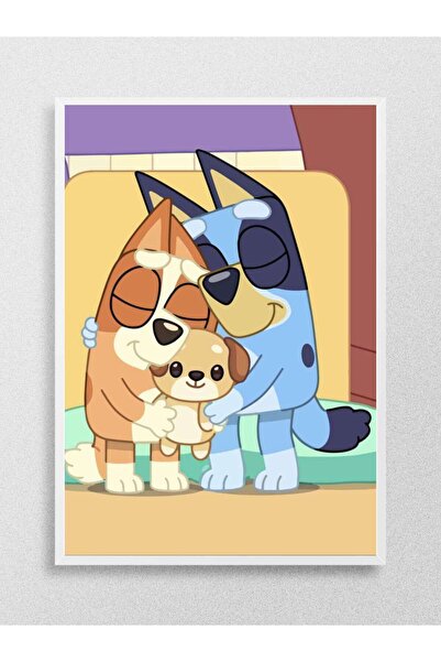 Mudi Store family bluey Anime Poster Çerçevesiz Yüksek Kalite Anime Duvar Poster
