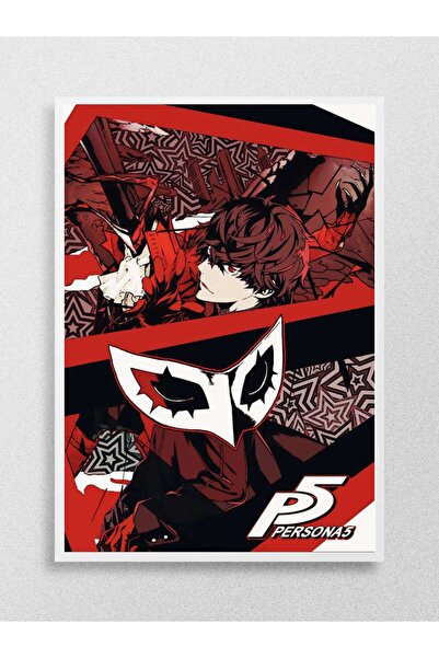 Mudi Store JOKER PERSONA 5 Anime Poster Çerçevesiz Yüksek Kalite Anime Duvar Poster