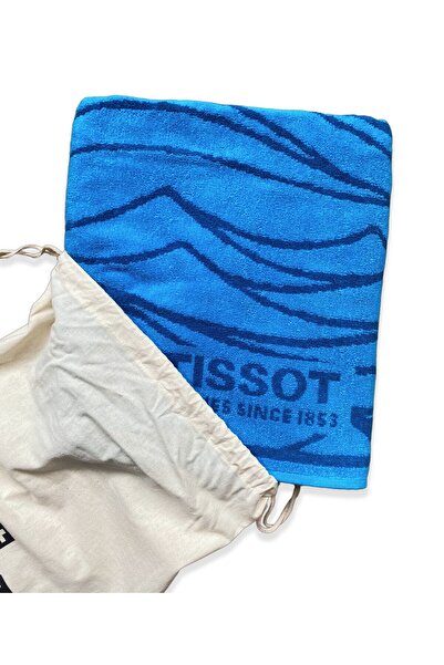 CottonTherapy Tissot 100x150 cm Çantalı Plaj Havlusu %100 Pamuk