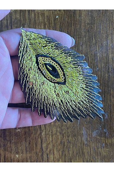 Gönülden Tasarım 10X7 CM FERĂSTREȚĂ PE FIER DE SOȚ PE PĂSĂRI DE PUFĂ APPLICATĂ PATCH ACCESORIUL DE CUSUT Galben