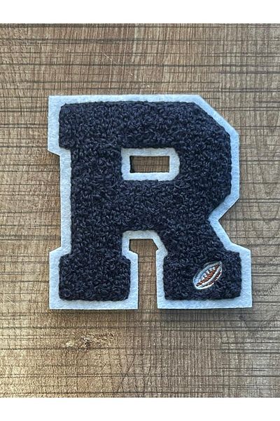 Gönülden Tasarım 8x7 Cm Țesut Litera R Applique Accesoriu de cusut Patch pentru armă