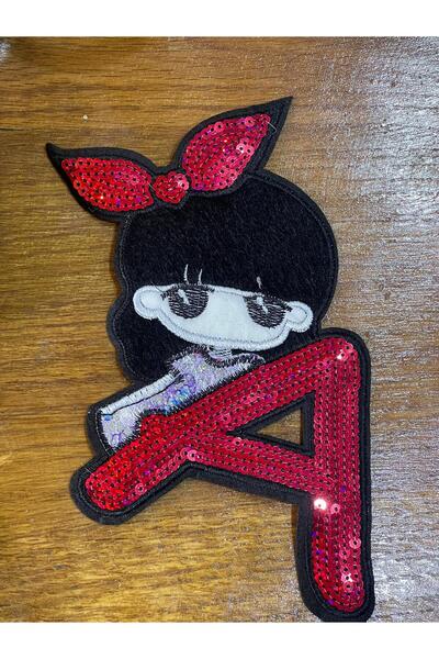 Gönülden Tasarım 22x12 εκ. Ειδικού σχεδιασμού με παγιέτες Baby Letter A Απλικ...