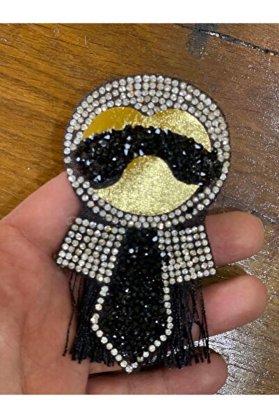 Gönülden Tasarım 10x6 εκ. Σιδερένιο αξεσουάρ ραπτικής χόμπι με απλικέ πέτρα K...