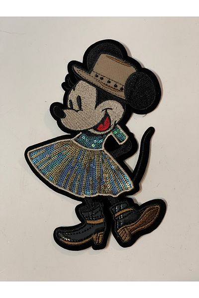 Gönülden Tasarım 17x10 Cm Mickey Mouse Rochie Applique Crest Patch