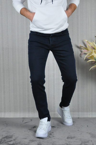 CW Casualwear Чоловічі штани Regular Slim Fit з темно-синім кольором, що можна прати