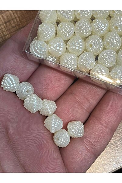 Gönülden Tasarım 8 mm reljefne perforisane perle krem boje 30 gr