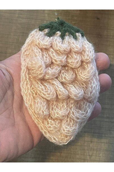 Gönülden Tasarım 12x8 cm Pletena aplikacija u obliku jagode, vez, zakrpa, pri...