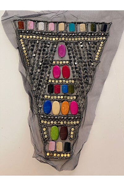 Gönülden Tasarım 28x20 cm Sa kamenčićima Sa perlama Dizajn odeće, ovratnik, d...