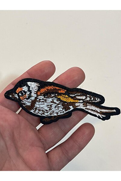 Gönülden Tasarım 10x4 Cm Broderie Adezivă Cu Fier de călcat Aplikă Păsări Patch Rama