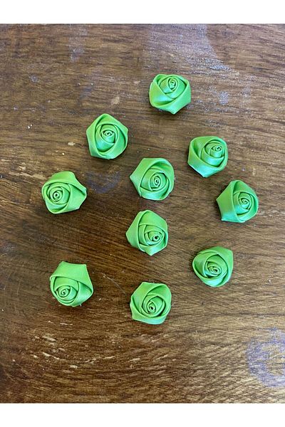 Gönülden Tasarım 2X2 CM 10 LU PENTRU CUSUT FLORI DE PĂTĂ HOBIE ÎMbrăcăminte Accesoriu pentru genți Verde