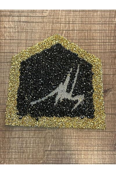Gönülden Tasarım 10x10 Cm Patch cu paiete care se lipsește cu călcat Rama Epaulete Applique