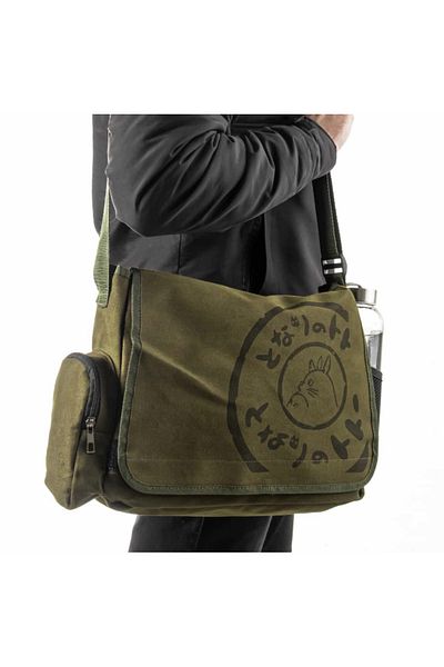DEEFWEAR Totoro Patterned Black Messenger Bag