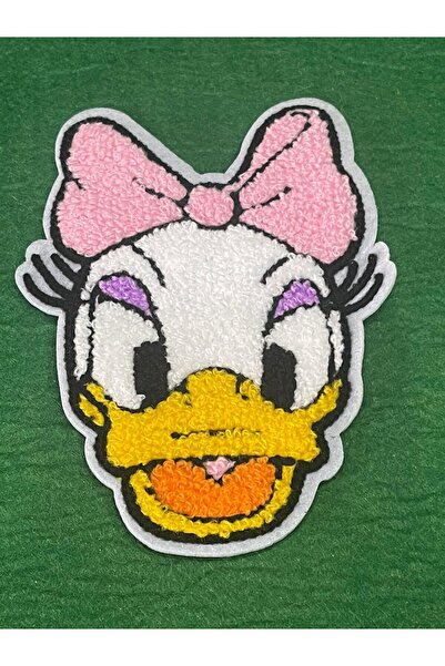 Gönülden Tasarım 14x10 εκ. Ροζ φιόγκος υφαντό απλικέ πάπιας Αξεσουάρ ραπτικής...