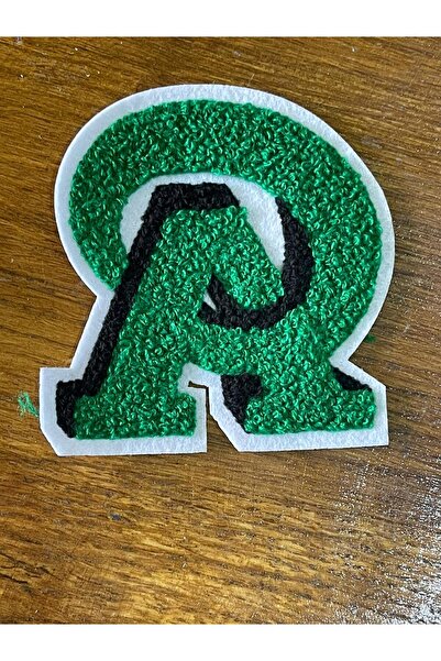 Gönülden Tasarım 10x9 Cm Țesătură Verde Litera A Applique Accesoriu pentru Cu...