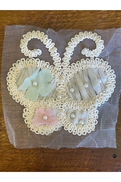 Gönülden Tasarım 13X14 CM BRODAT TULĂ DE BORDURIȚĂ FLORĂ FLORĂ APPLICĂȚĂ ARMĂ PATCH CUSUT ACCESORIUL HOBIE