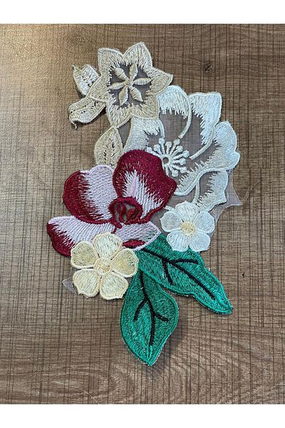 Gönülden Tasarım 21x11cm Broderie Broderie Culoare strălucitoare Guipure Broderie Applique Patch Accesoriu de cusut