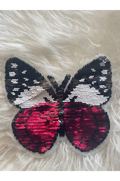 Gönülden Tasarım 21x19 Cm Paillete Paiete Fluture Applique Crestă Patch Accesoriu de cusut