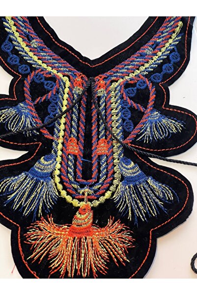 Gönülden Tasarım 35x22 Cm Broderie Cămașă Rochie Guler Etnic Boem Aplicație c...