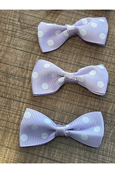 Gönülden Tasarım 5x2 cm Tačkasti dezen paketa ljubičaste trake leptir mašne 8...