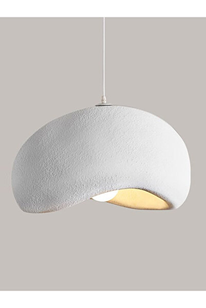 LED PROJEM Kaya Beton Tekli Sarkıt Avize Beton E27 Modern Avize 50cm Çap