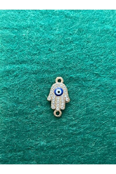 Gönülden Tasarım 1.5 Cm Bronz Zirkon Taşlı Nazar Boncuklu Kolye Bileklik Ucu ...