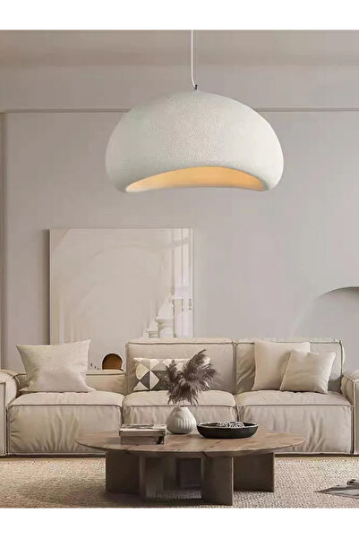 LED PROJEM Kaya Beton Tekli Sarkıt Avize Beton E27 Modern Avize 50cm Çap