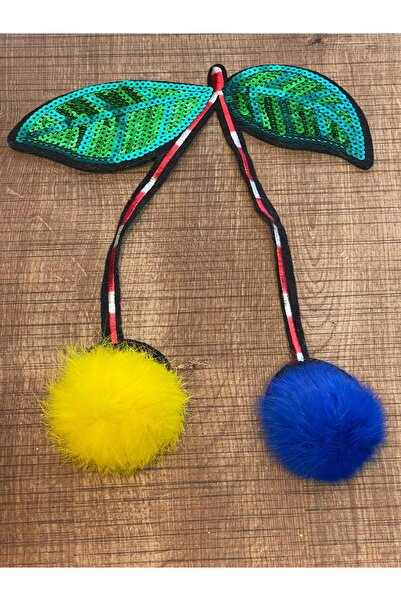 Gönülden Tasarım 27x21 cm Aplikacija sa šljokicama u obliku lista, pompon, ve...