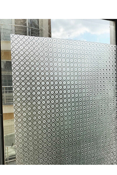 Örtücüm 45 Cm X 2 Metre Buzlu Statik Yapışkansız Hologram Desenli Cam Folyo Ev Ofis Balkon Duşakabin Film