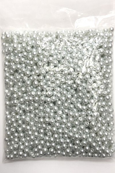 Hobimos White Glass Pearl Bead 8 Mm 1 Kg