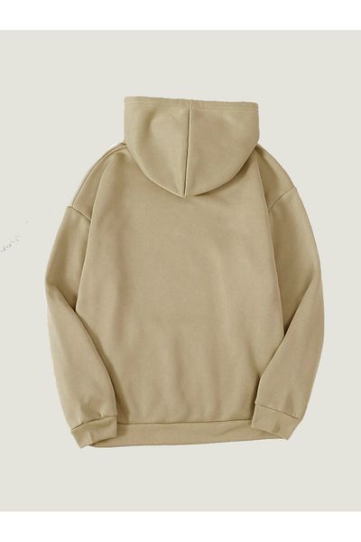 Ginevra Unisex Basic μονόχρωμη κουκούλα με μαλακό φλις φούτερ oversize