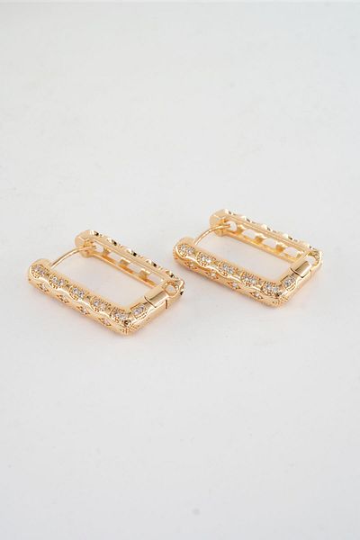 By Zeyna Aksesuar Women's Vip Series Xuping Rose Gold Earring Set