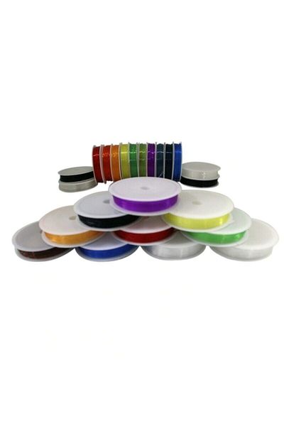 Hobimos 1 mm Colorful Flexible Wristband String Rubber Line 10pcs